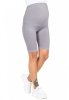 MijaCulture - Comfortable elegant maternity cropped 1/2 leggings 95% Cotton 4008/M25  Grey